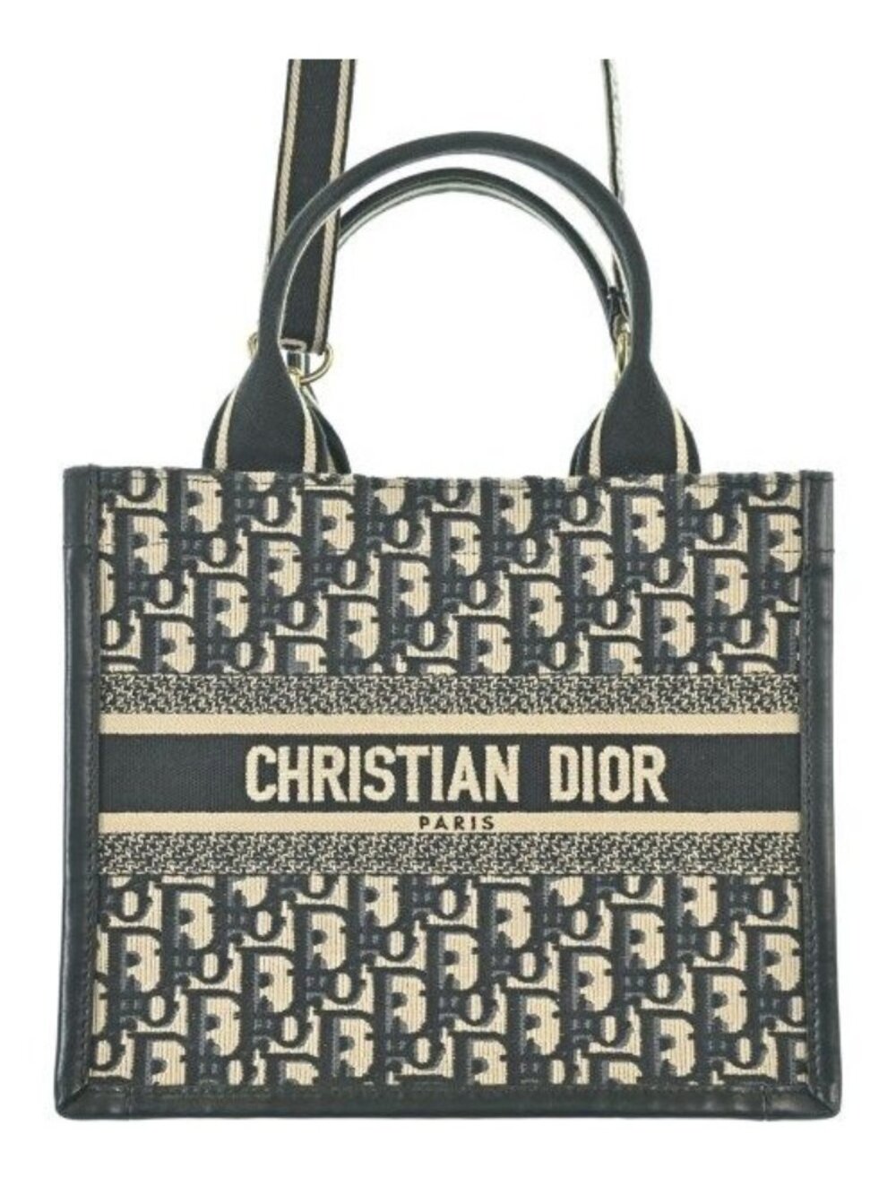 Dior Oblique Embroidery Book Tote Bag Small